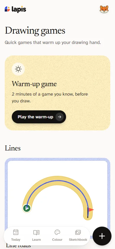 Drawing games on a phone, on a child’s profile: a two-minute warm-up game before drawing