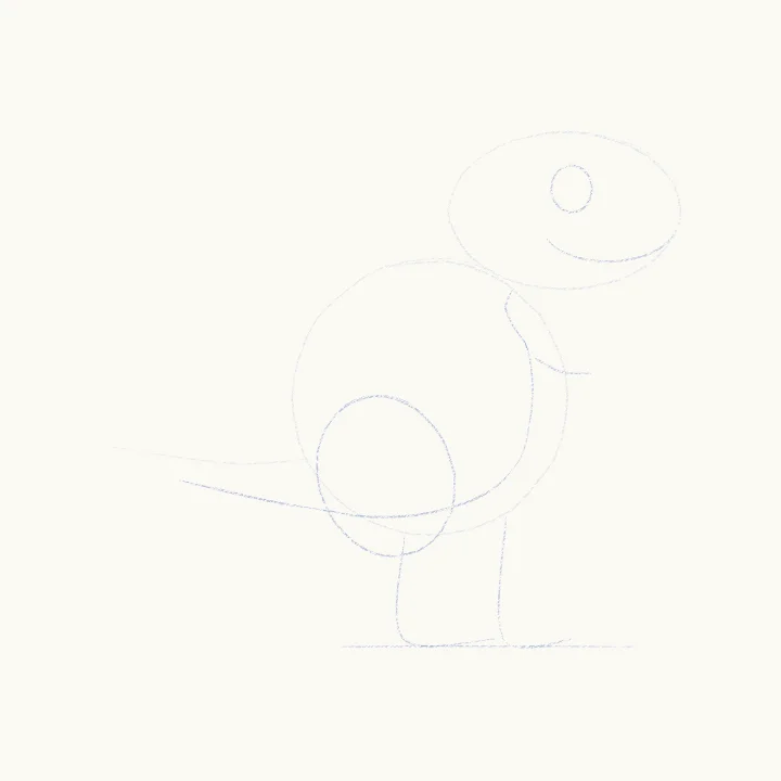 Step 2: Thigh, legs and a tiny arm