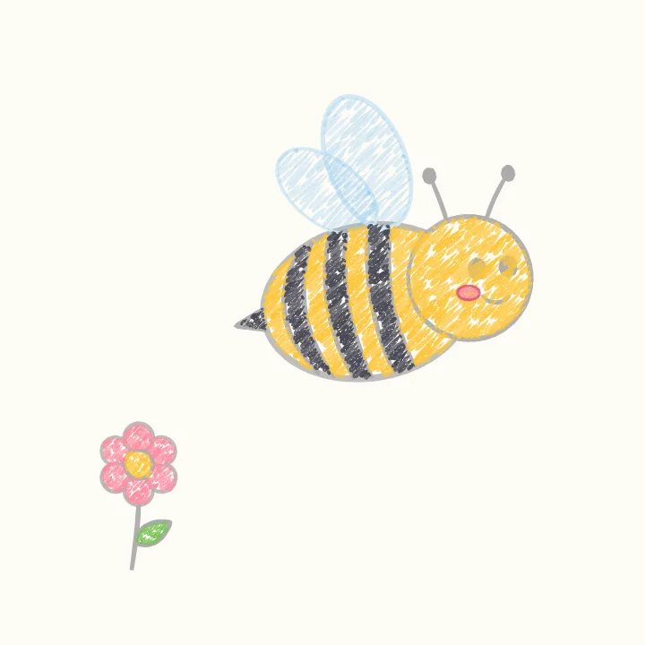 Step 6: Colour your bee
