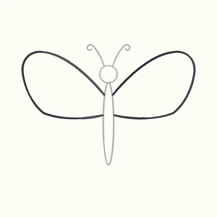Step 2: Two big top wings