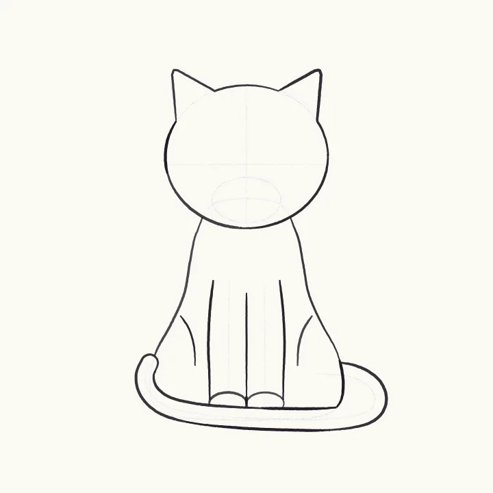 Step 3: Ink the outline