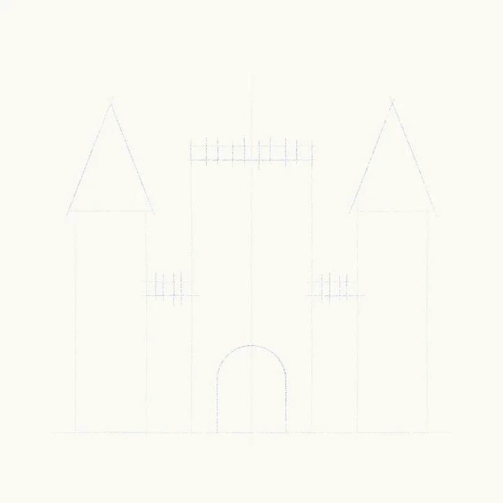 Step 2: Roofs, teeth and a gate