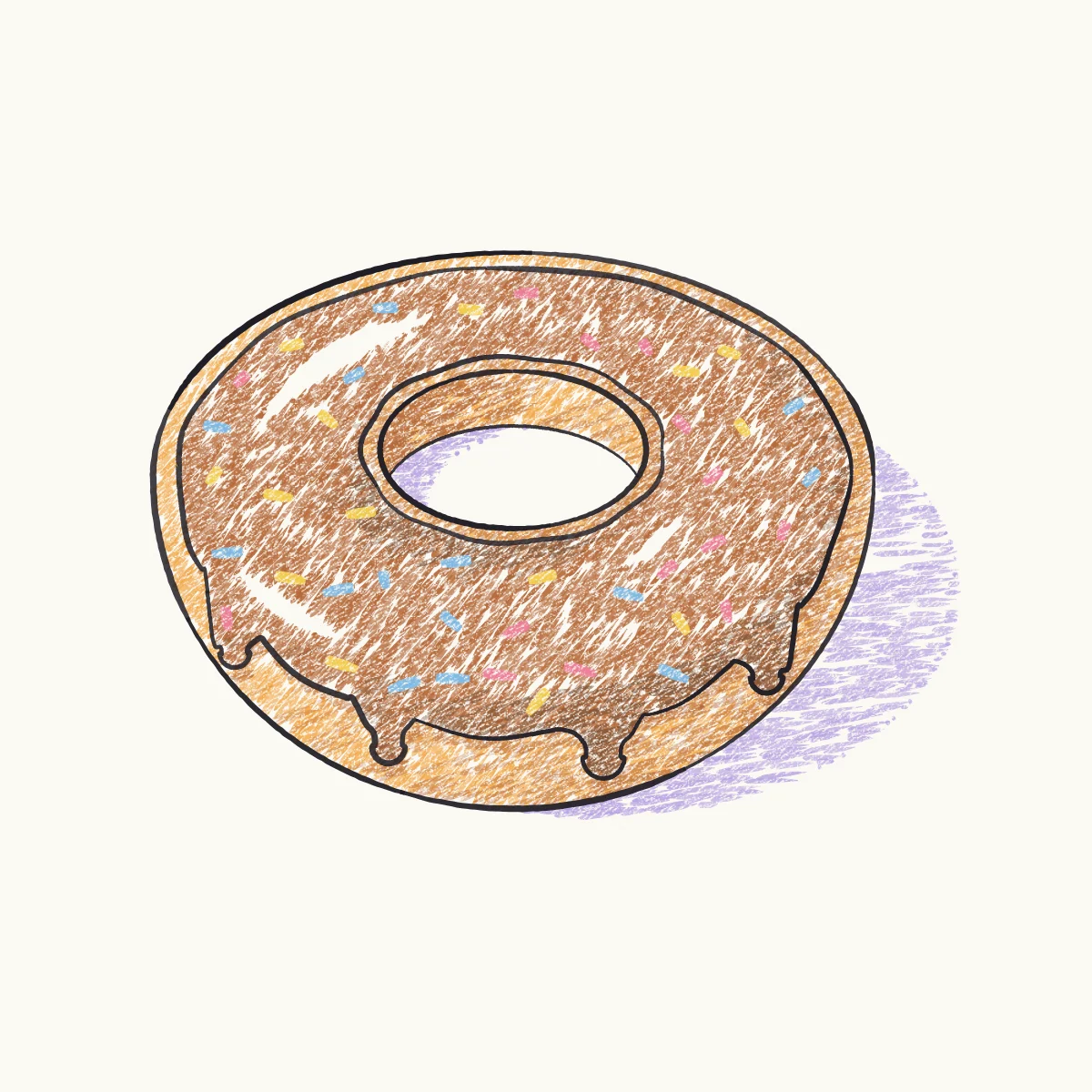 Sprinkle Donut, the finished drawing