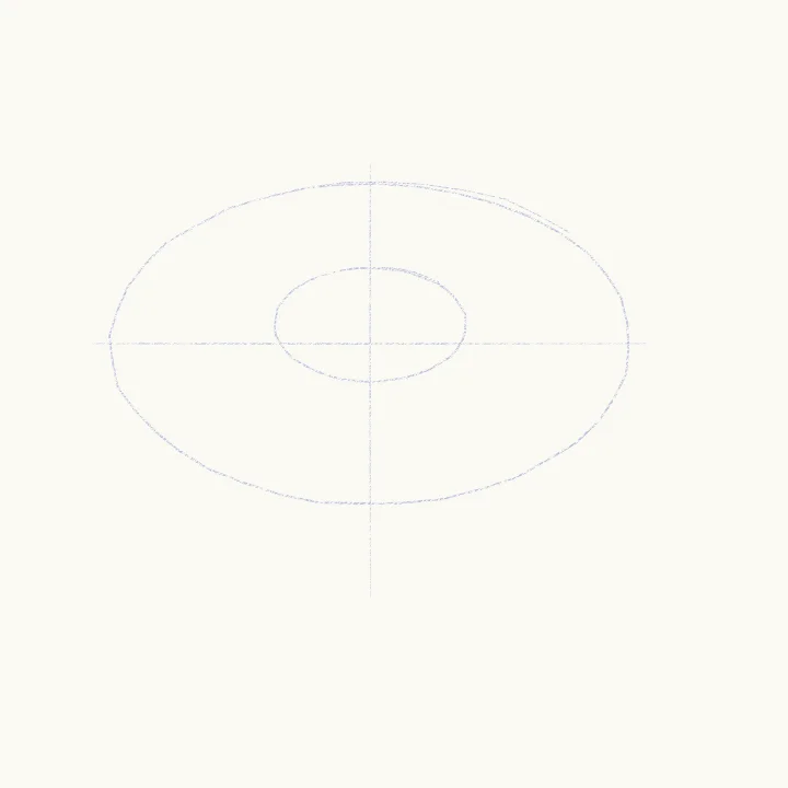 Step 1: Two ellipses