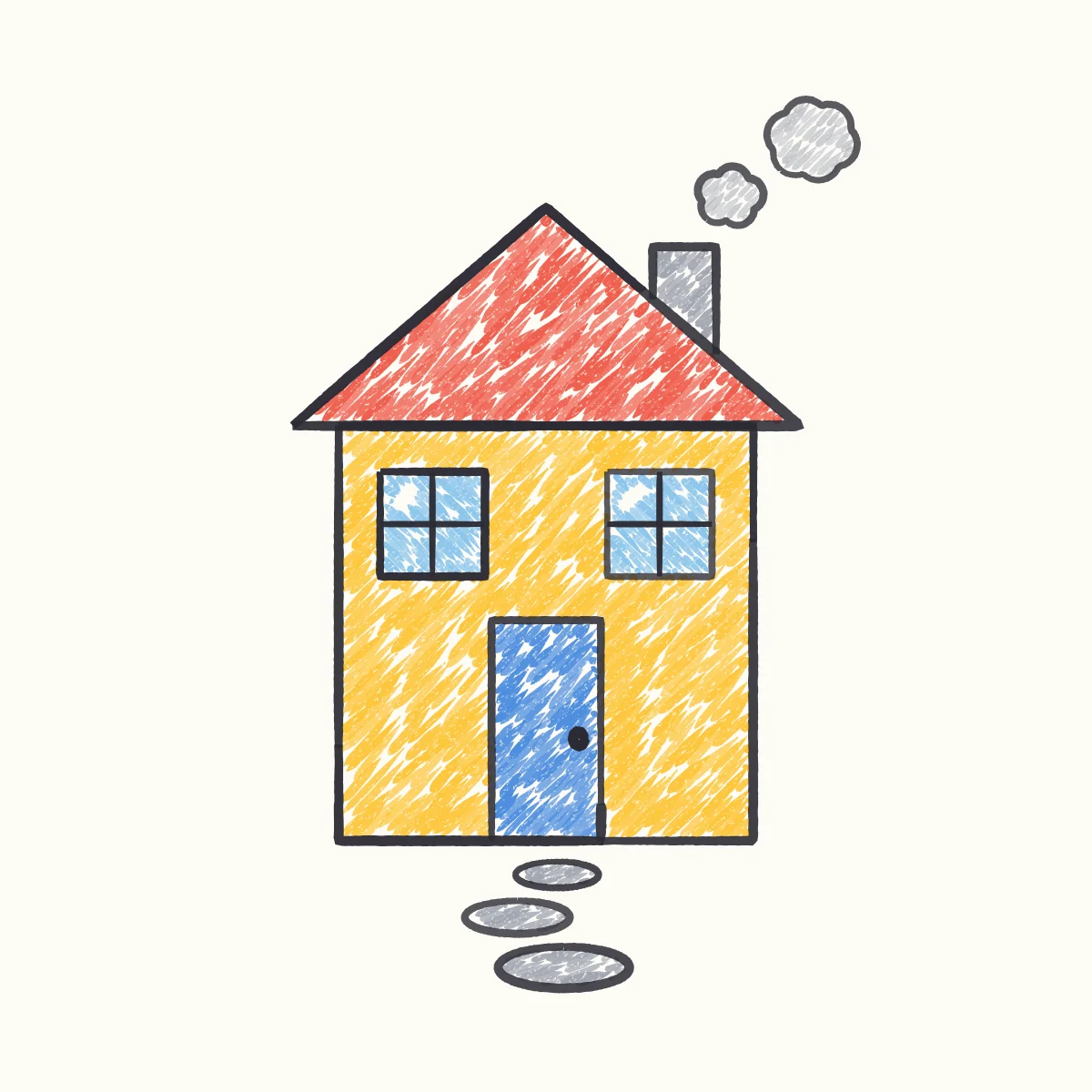 Happy House, the finished drawing
