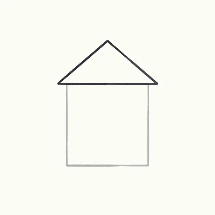 Step 2: A triangle roof