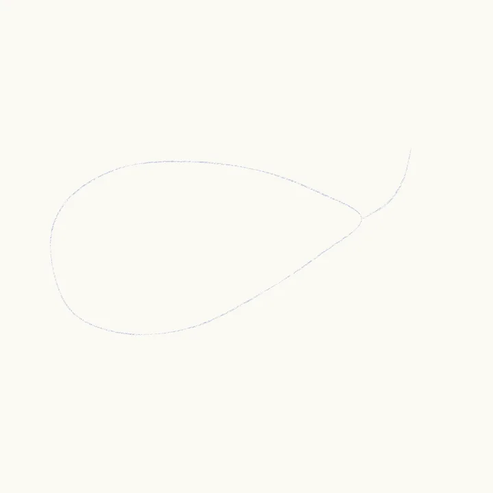 Step 1: One big teardrop