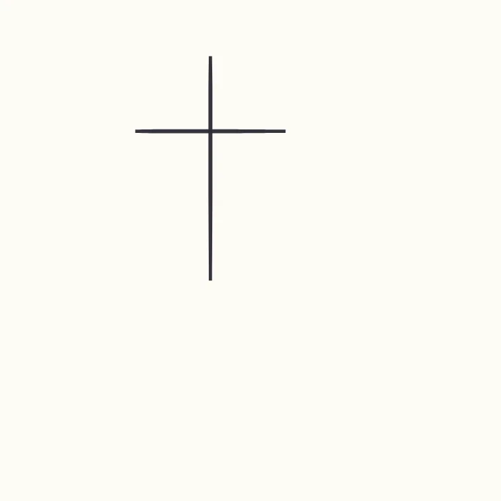 Step 1: A cross