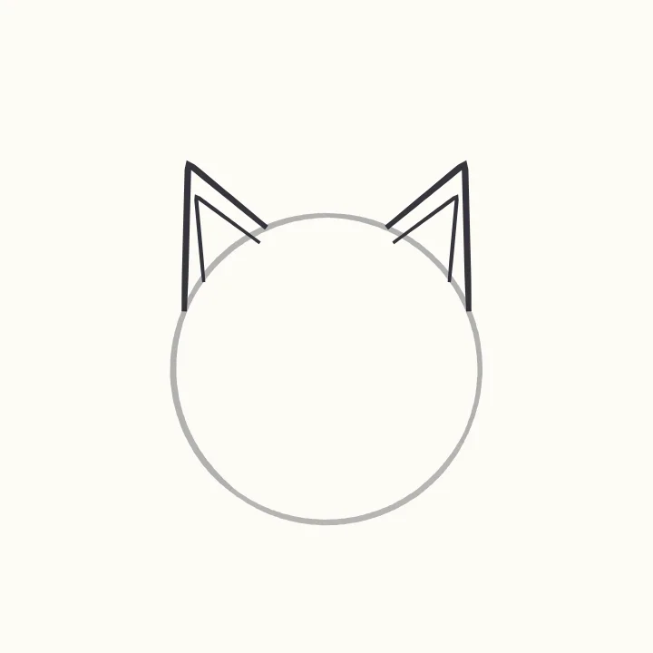 Step 2: Two pointy ears