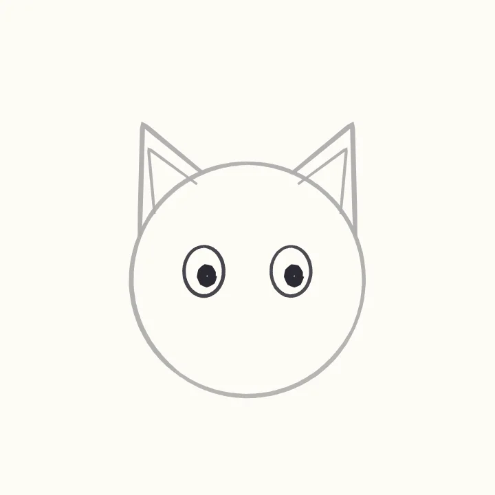 Step 3: Big round eyes