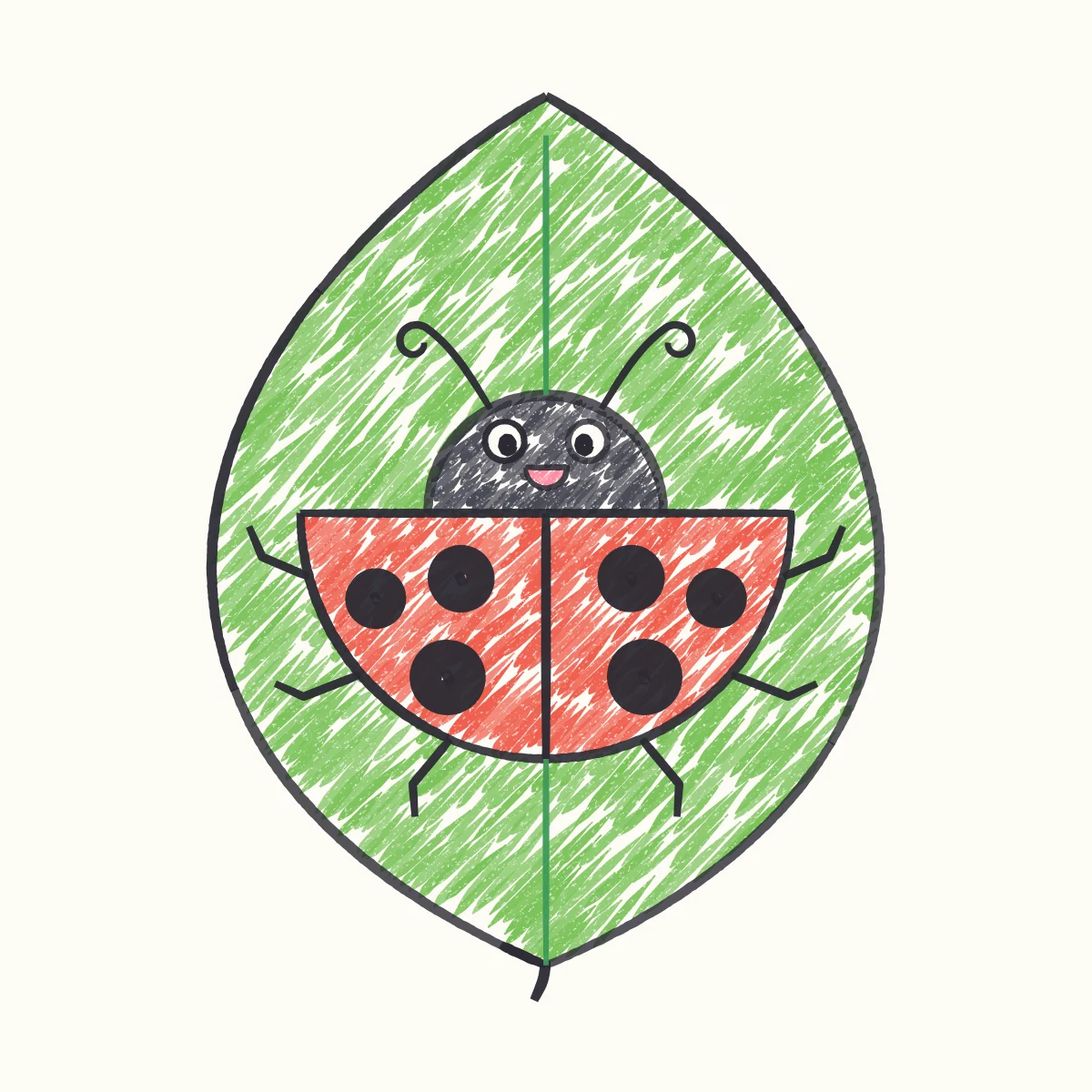 Little Ladybug, the finished drawing