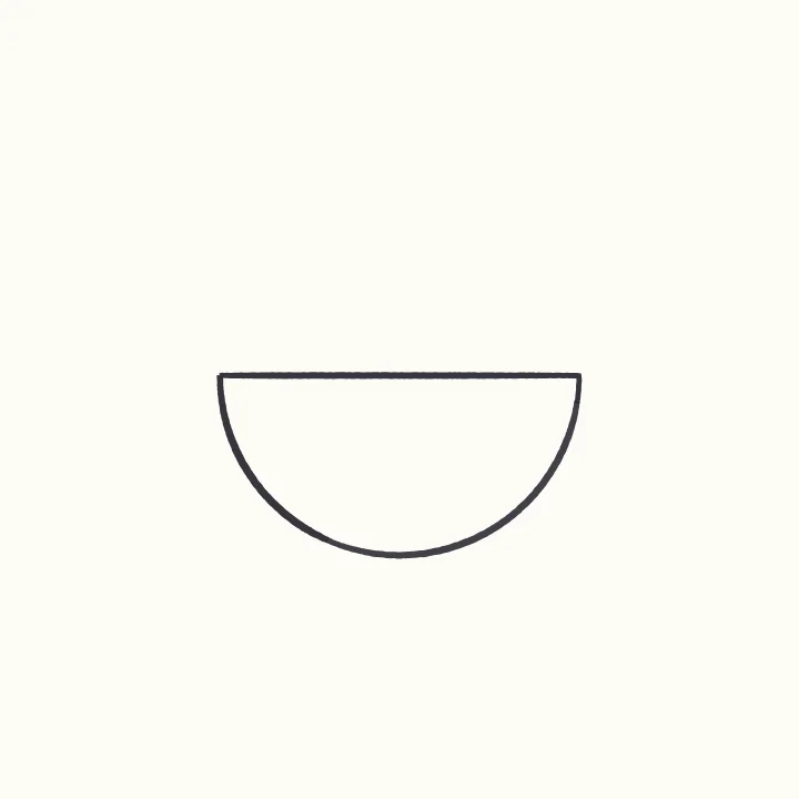 Step 1: A half-circle shell