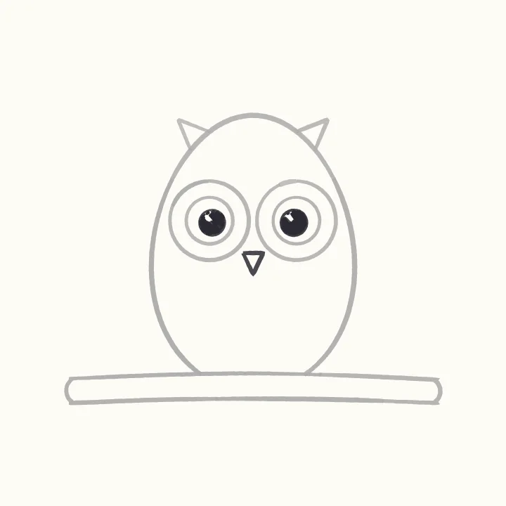 Step 4: Dark dots and a beak