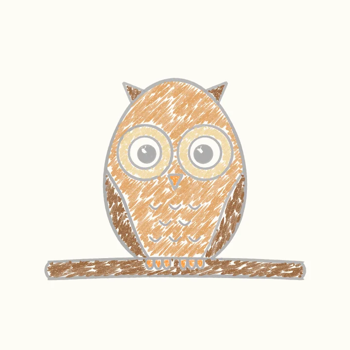 Step 6: Colour your owl