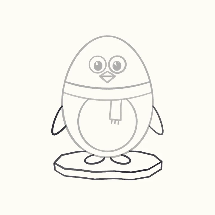 Step 5: Flippers, feet and ice