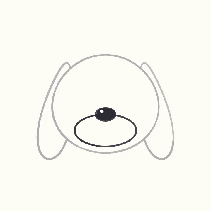 Step 3: A big muzzle and nose