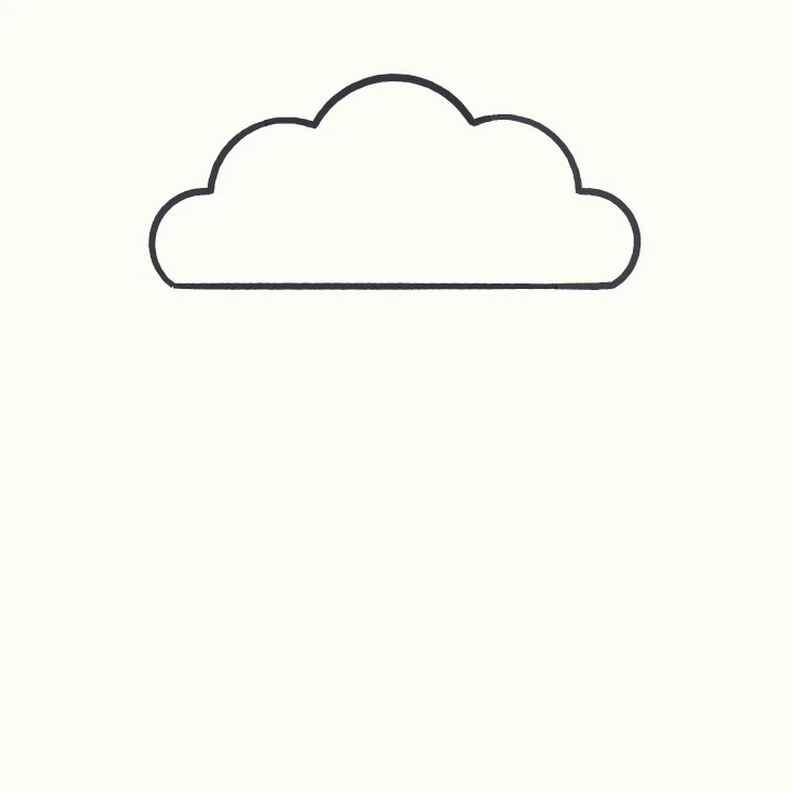 Step 1: A rain cloud
