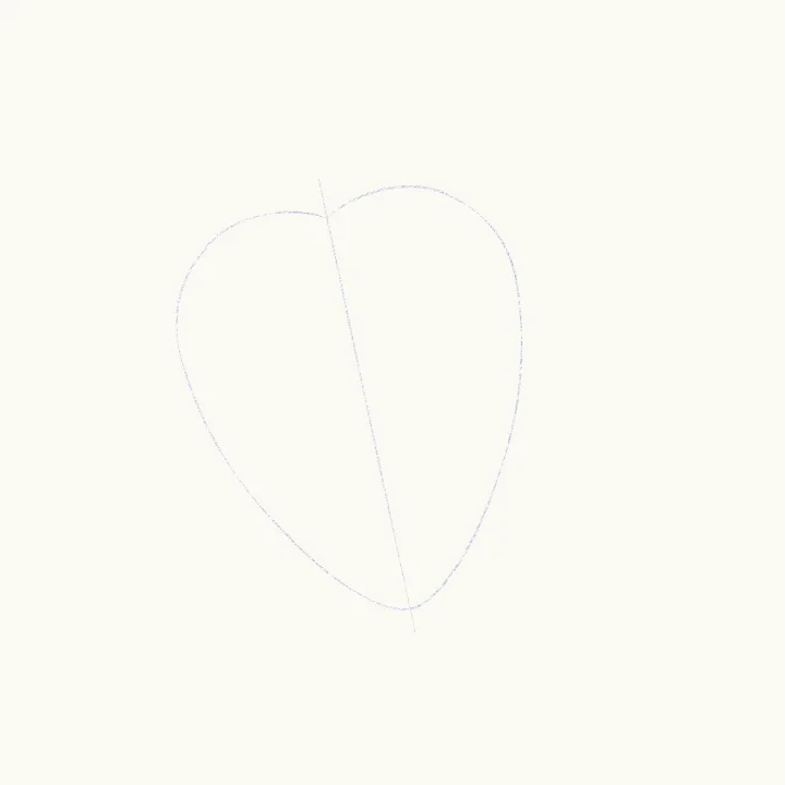 Step 1: A rounded heart