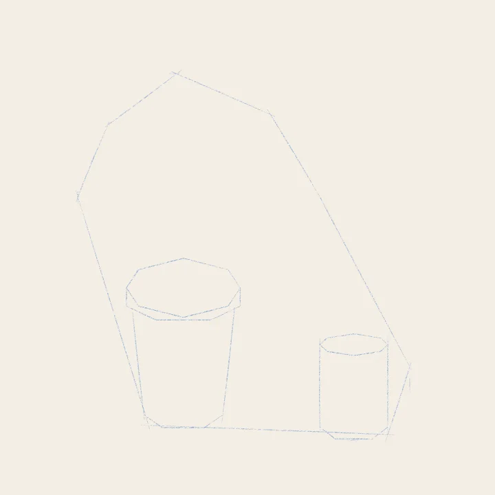Step 2: The envelope and the big shapes