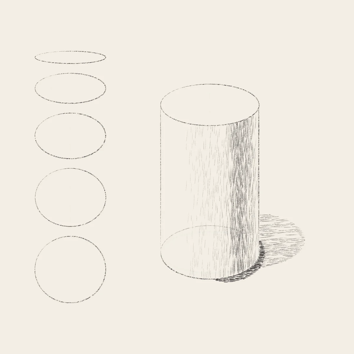 True Ellipses, the finished drawing