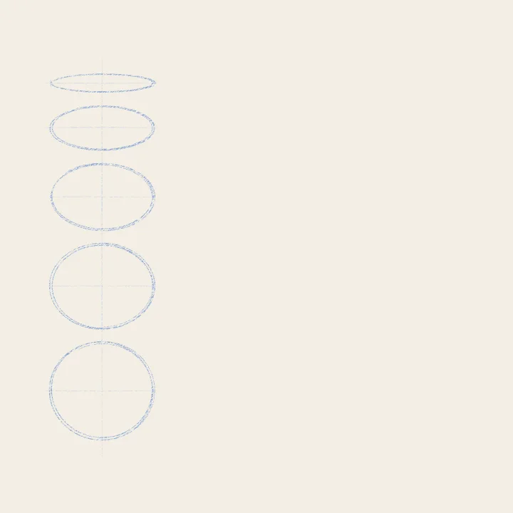 Step 2: Draw through, thin to round