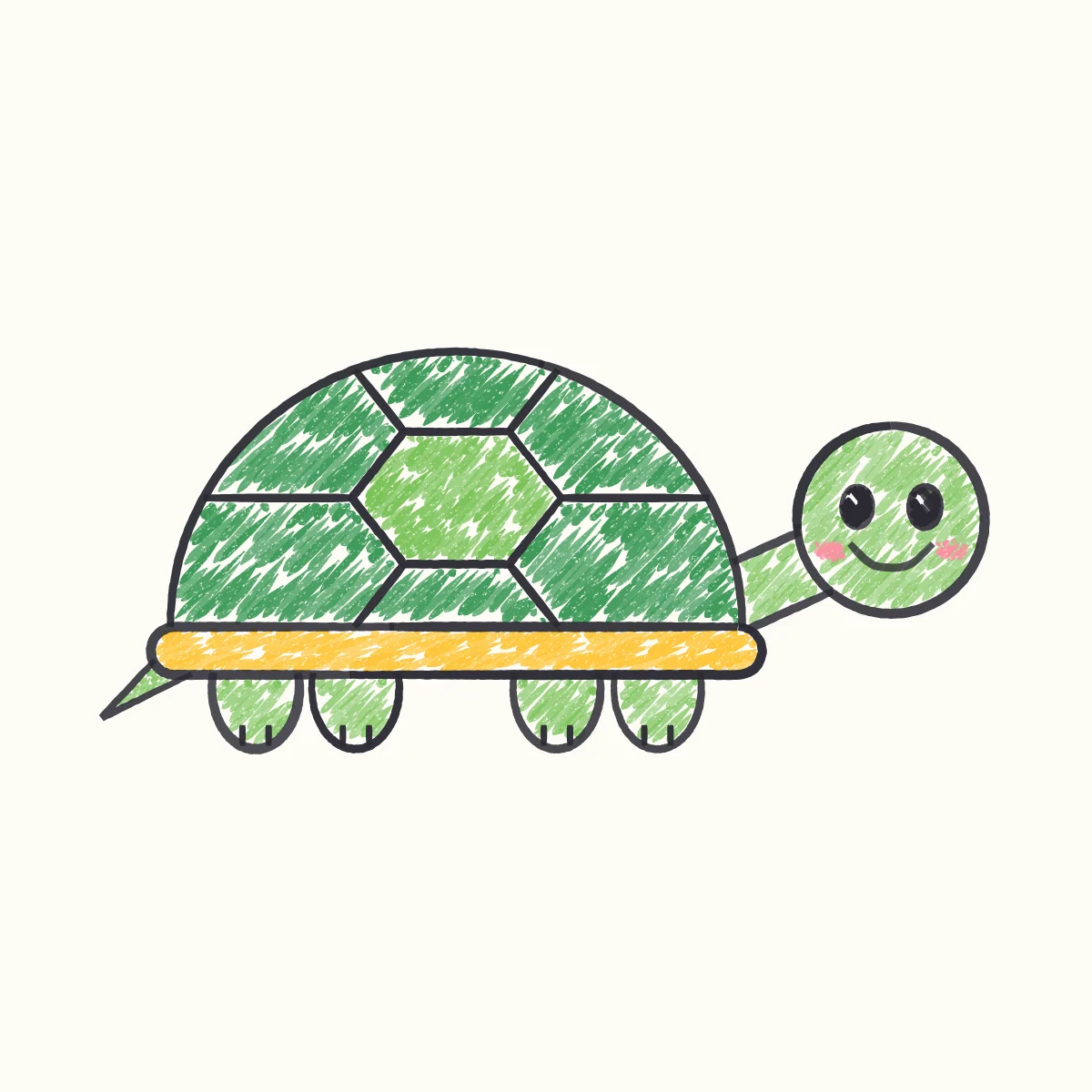 Turtle, the finished drawing