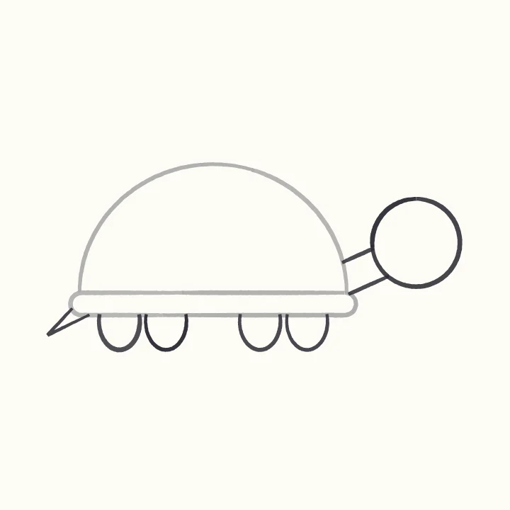 Step 3: Head, legs and tail